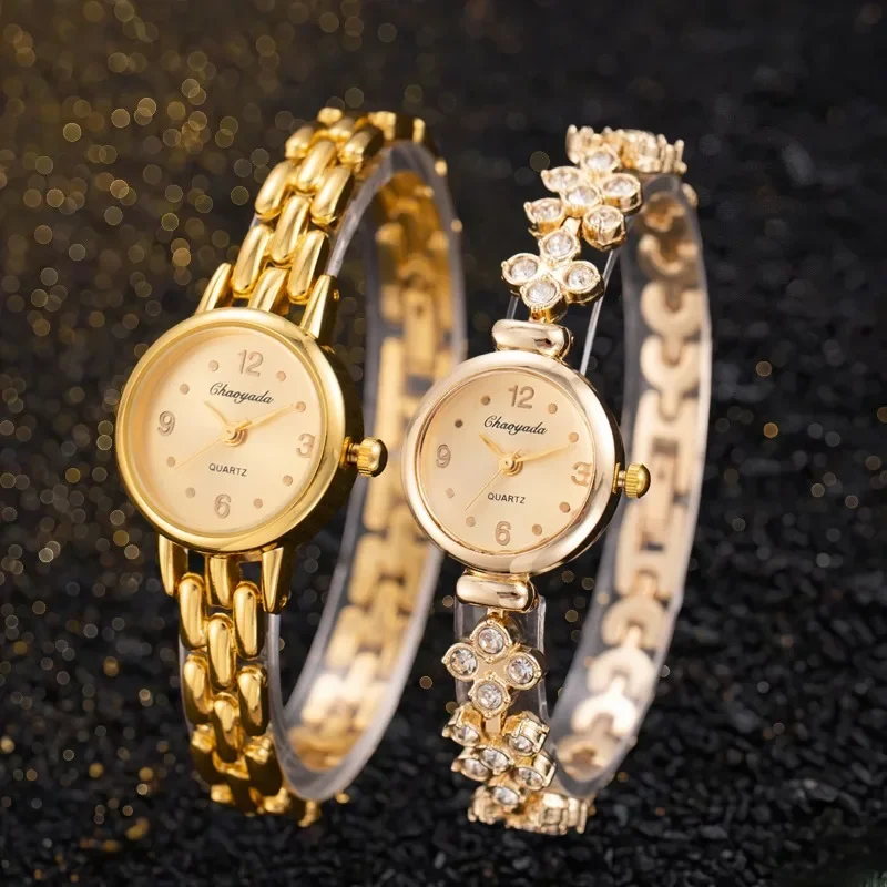 Marca de luxo relógio de ouro moda feminina diamante senhoras quartzo relógio de pulso pequeno elegante relógio feminino presente reloj