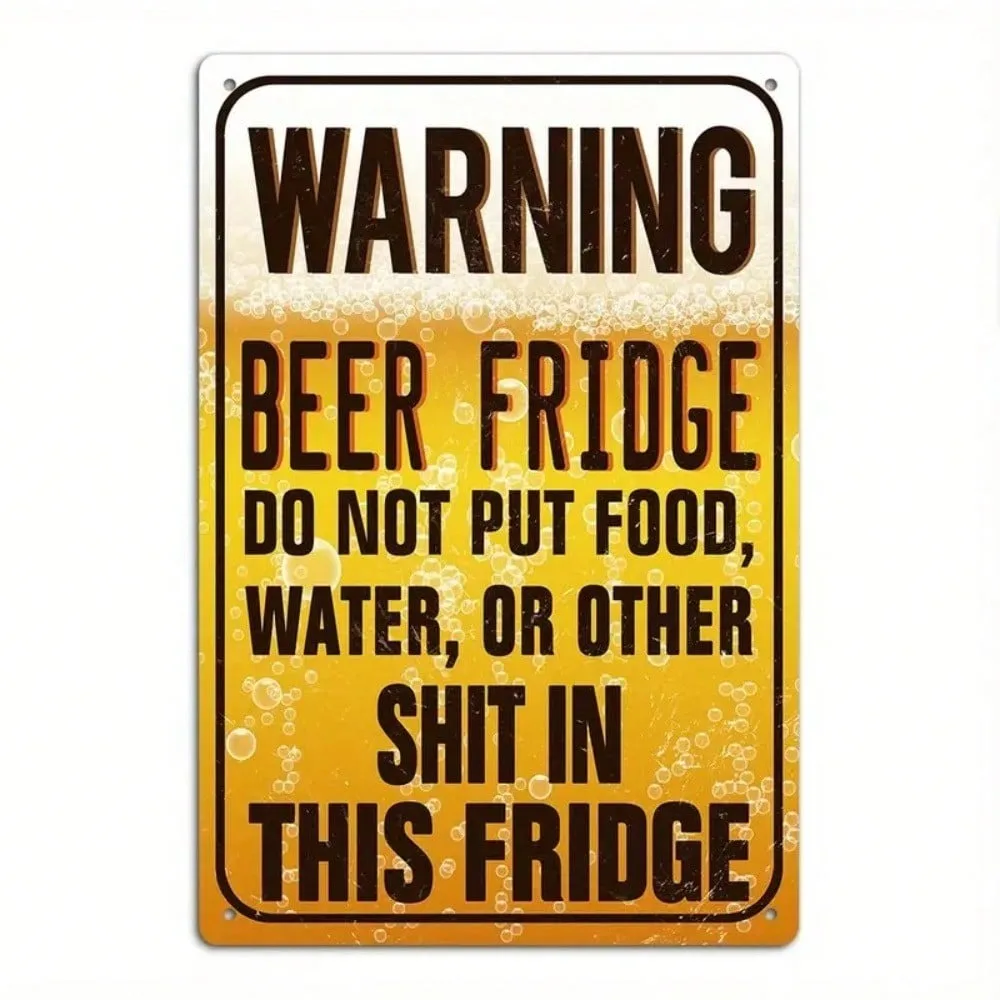 

Vintage Beer Wall Sign Decor - Retro Art Deco Bar Sign For Man Cave, Cool Ramadan 2026 & Valentines Decoration, Unique Gift For