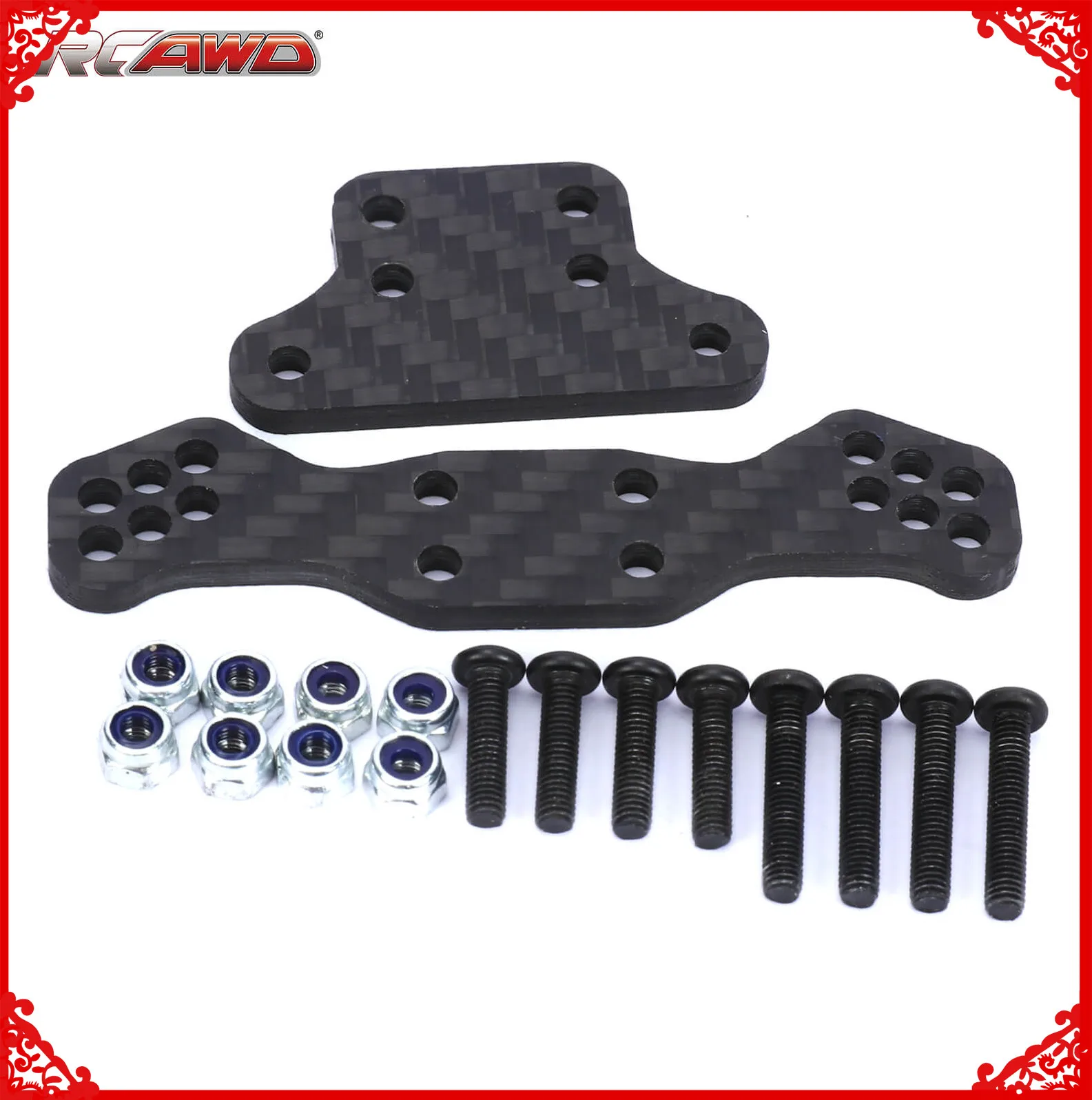 Carbon fiber front shock tower extended shock stroke for 1-10 Losi Baja Rey/Hammer Rey RC car Upgrded part