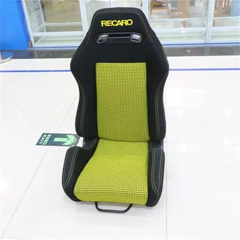 RECARO L 사이즈 조절 가능한 레이싱 시트, 스포츠카 시뮬레이터 버킷 시트, 블랙 브레이드, 자동차 인테리어 액세서리, 범용 