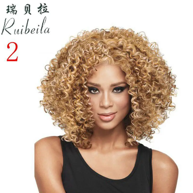

New Arrival African Black Small Curly European and American Women's Wig Cap