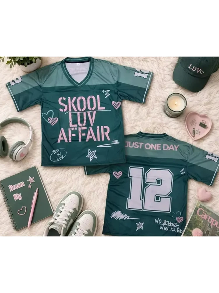 Skool Luv Affair Football Jersey World Tour 2026 Comeback Merch Shirt Kpop Gift for Summer Casual Men's And Women's T-shirts Top