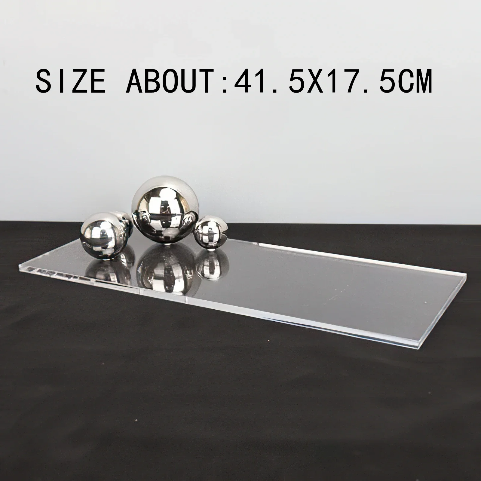 Acrylic Tray Metal Ball Creativity Transparent Storage Tray Decorate Nordic Home Living Room Vase Jewelry Storage Sample Display