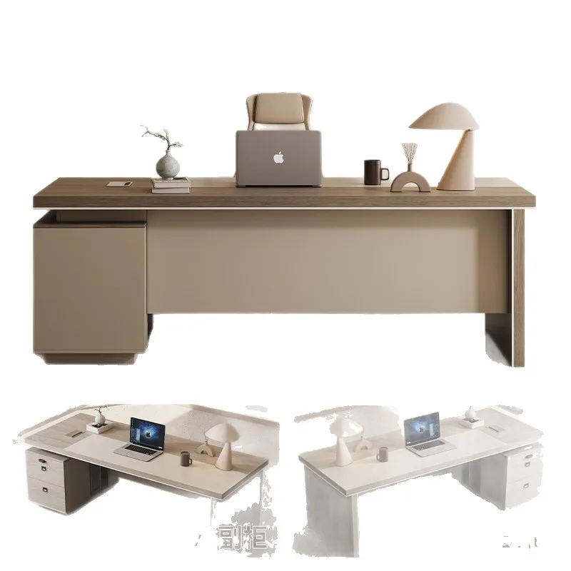 Boss Desk Simple Office Supervisor Desk Manager President Short Desk and Chair Group