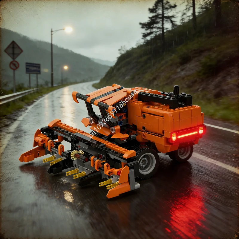 556pcs MOC Model B Drum Harvester Technical Building Blocks Construction Toy DIY Christmas Gifts Education Creative Idea