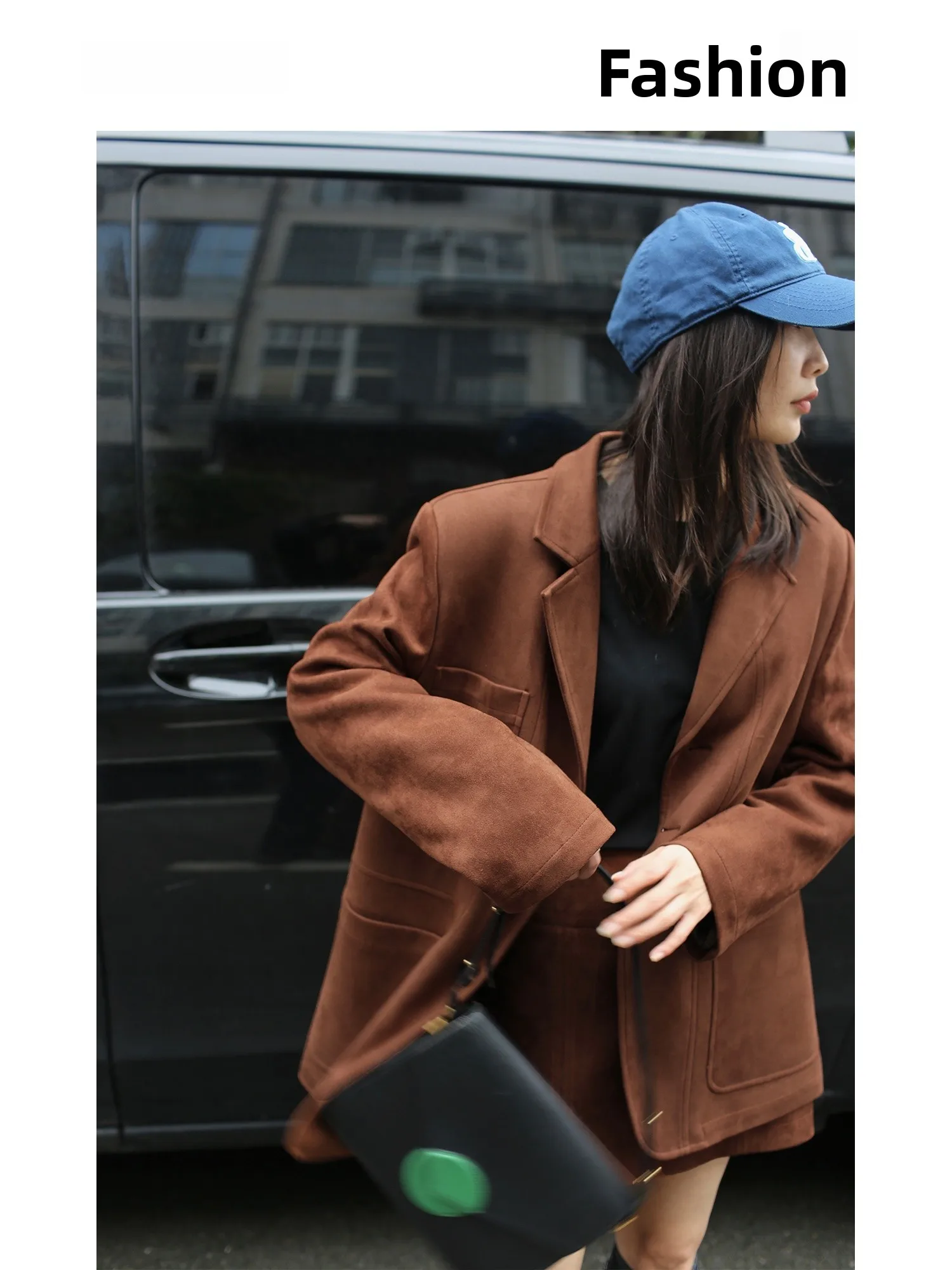 

AZHU Autumn Winter New Style Cotton Jacket Suit Set Short Skirt Two Piece Set Fashionable Women's Workwear Student Uniform