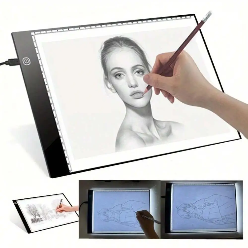 1pc A4 Digital Graphics Tablet: LED Light Box Pad for Writing, Painting, Drawing and Tracing - USB Electronic Art Copy Board