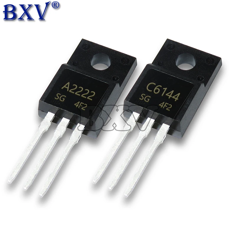 10PCS 2SA2222 2SC6144 TO-220F A2222 C6144 TO-220 Each (5PCS A2222 +5PCS C6144 )