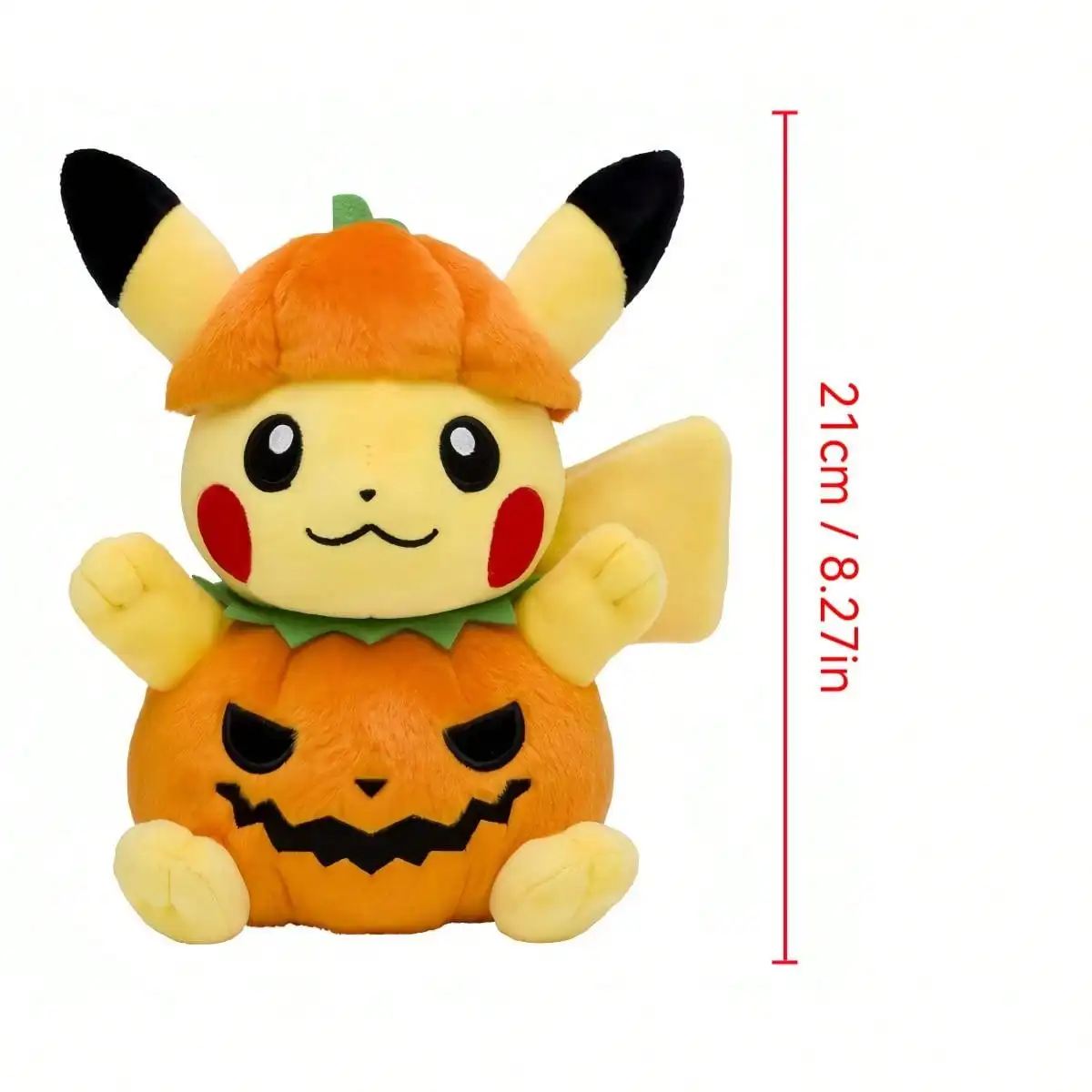 21cm Halloween Series Pokemon Plush Pikachu Cosplay Pumpkin Cute Cartoon Anime Figure Stuffed Dolls Toys Kid Festival Gifts