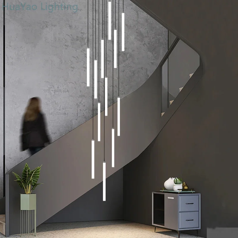 

Современная потолочная люстра LED для гостиной, спиральная лестница, освещение для кухни, спальни, домашний декор, светильники-люстры