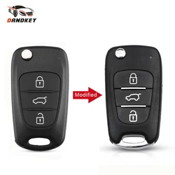 Dandkey Modified 3 Buttons Flip Car Remota Key Case Shell For Hyundai I30 IX35 KIA Rio K2 K3 K5 Ceed Cerato Sportage Key Cover