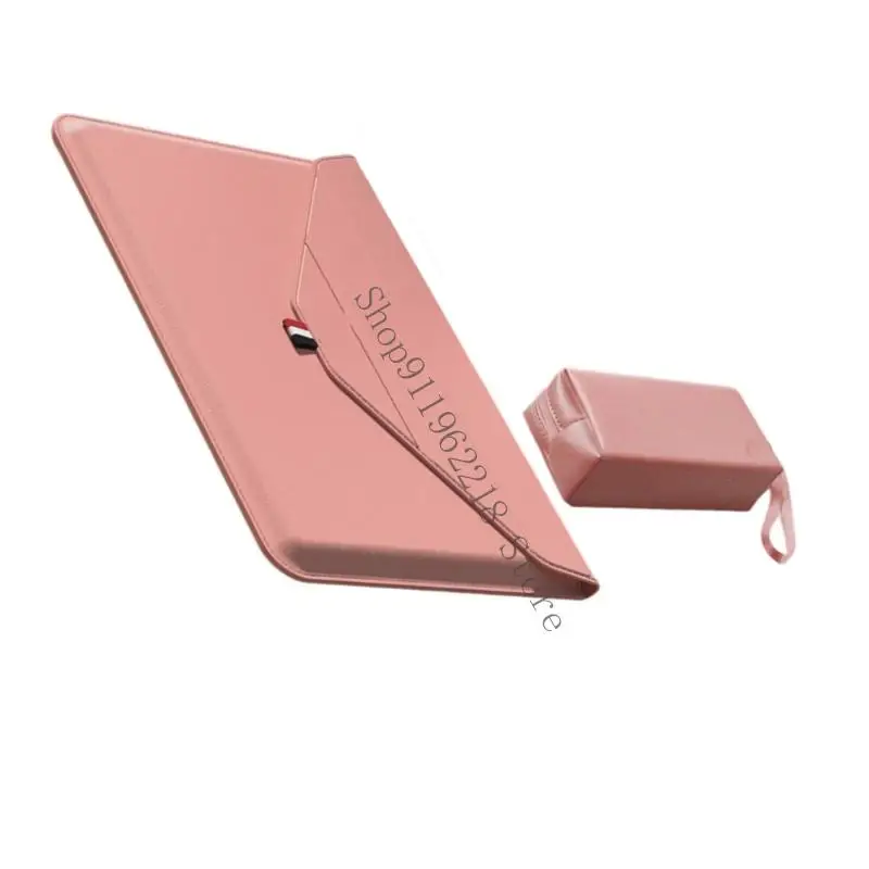 Laptop Sleeve Leather Laptop Case,Waterproof Antis Scratch Leather Laptop Protective Cover with Stand for Travel Office 066F