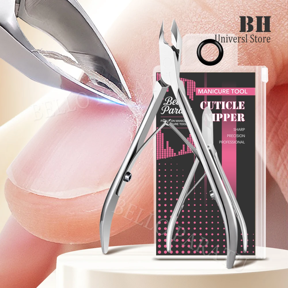 

1Pcs 5mm 3/4 Jaw Cuticle Nippers Professional Stainless Steel Cuticle Clippers Trimmer with Sharp Blades Manicure Nail Tools