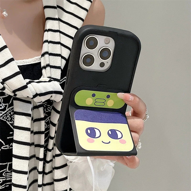 Fashion Folding Stand Phone Case For iPhone 17 Pro 15 14 16 Pro Max Back Cover Leather Shockproof Cases For Apple 17 Promax Capa