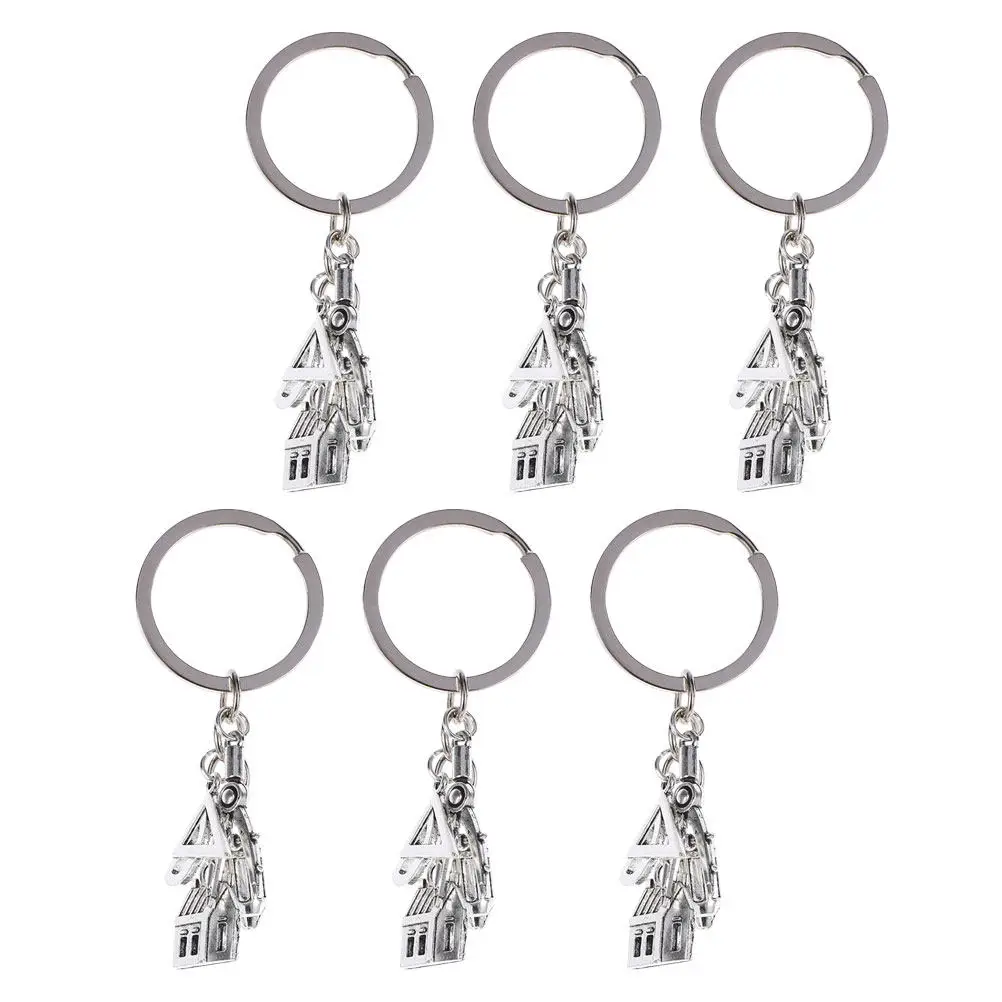 6Pcs Keychain Metal Alloy Shape Pendant Keychain for Architects Engineers Bag Charm Key Ring Gift Decorative Key Chains