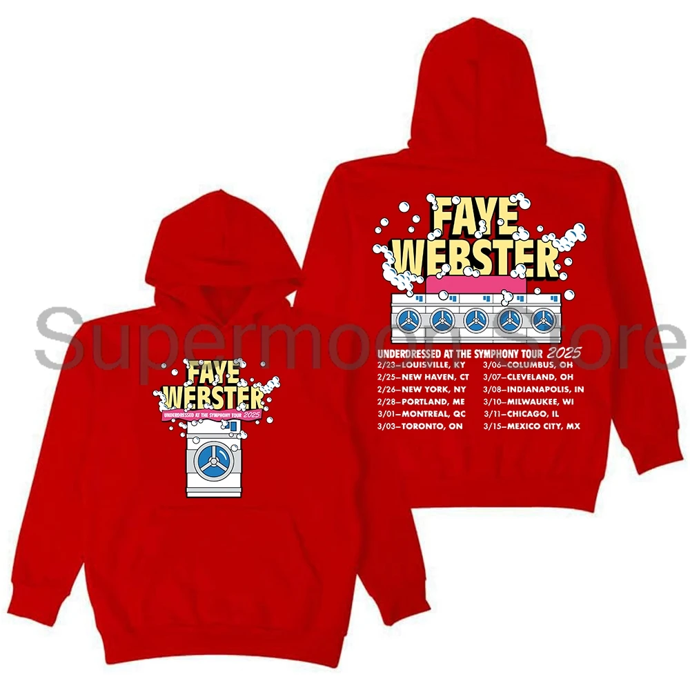 Faye Webster Underdressed at the Symphony Tour 2025 까마귀 긴 소매 streetwear 남성 여성 후드 티셔츠