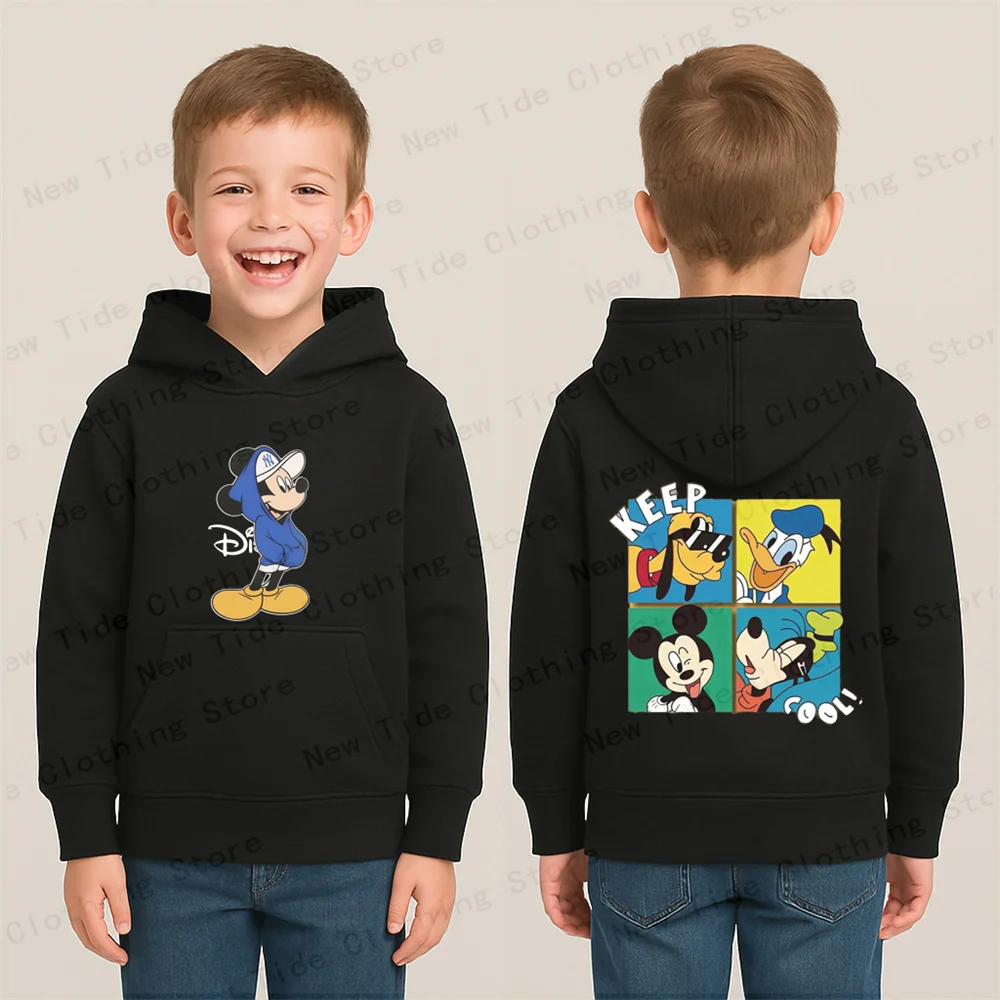 

2025 New Oversized Mickey Mouse Printed Cotton Hoodies For Men Women Pullover Hooded Sweatshirt Casual Comfort