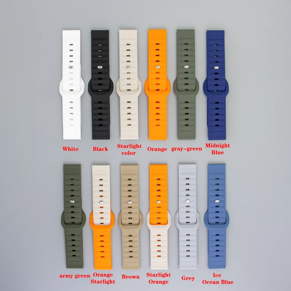 20mm 22mm Silicone Band for Samsung Galaxy Strap Watch 6/5/4 44mm 40mm 6/4Classic 43mm 47mm Bracelet for Huawei Watch 4 GT3 4Pro image 2