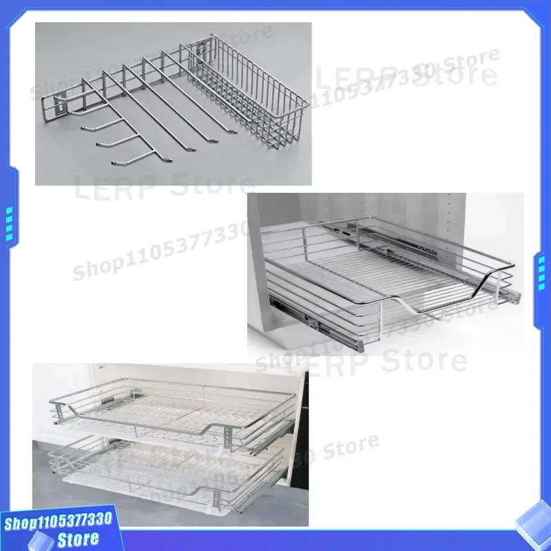 Durable Metal Slide Rail Storage Basket Customizable Drawer Box for Home Kitchen Organization Heavy Duty Warehouse Shelf Bin