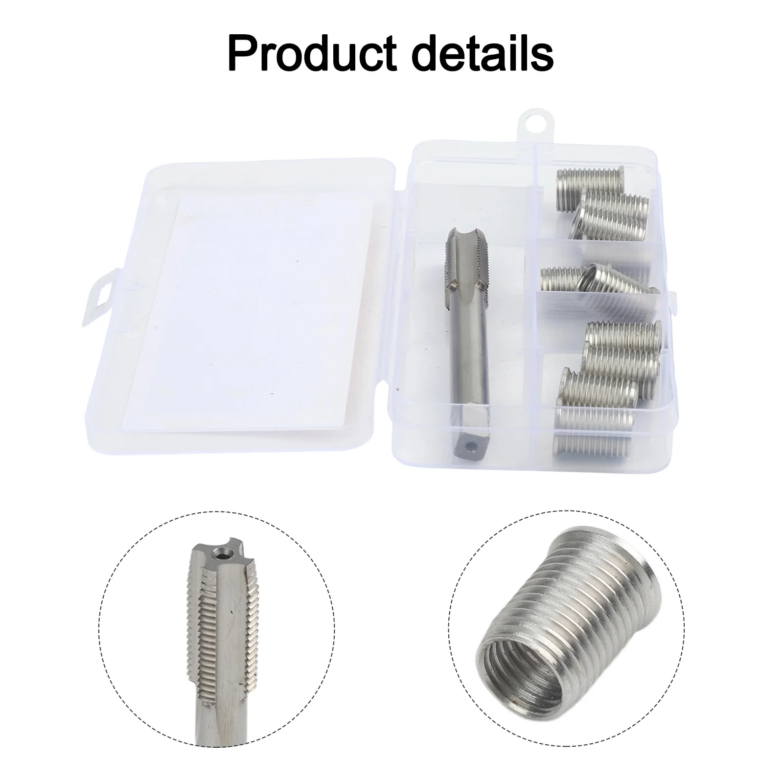 

11pc Spark Thread Repair Set M10x1.25 with Stainless Steel Inserts and High Speed Steel Tap for Precision Threading Jobs