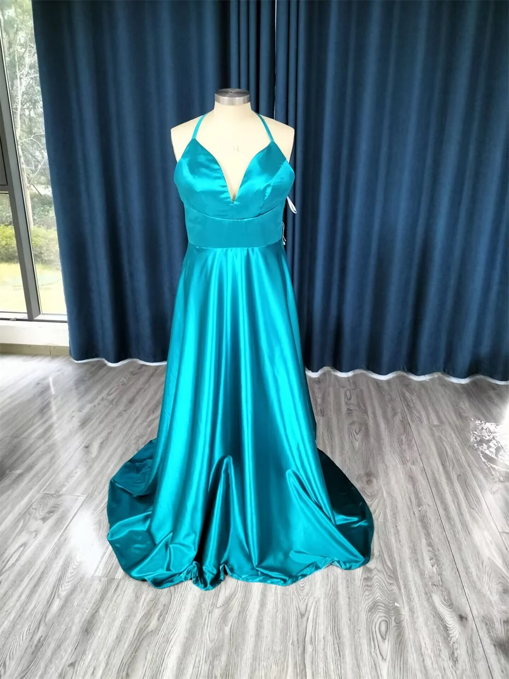 Customized Corset Long Flying Dress For Photoshoot Long Train Dress Prom Dresses Flowy Dress Satin Dress Santorini Flying Dress image 3