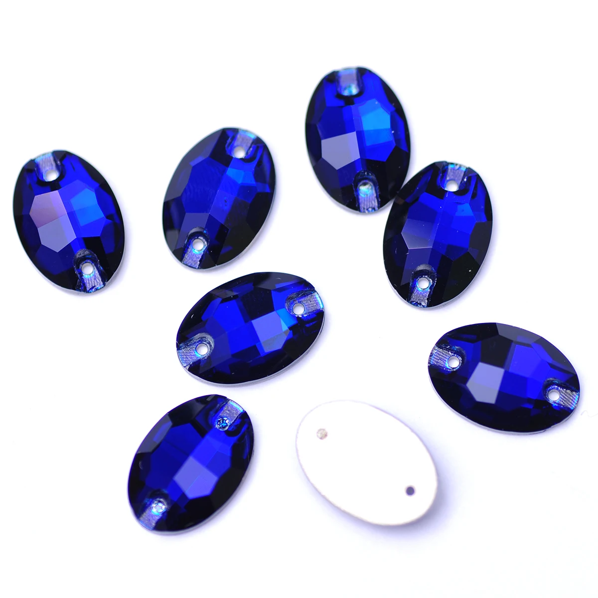 YANRUO 3210 Oval Cobalt Blue Sew on Rhinestones Flatback Rhinestone Stones Sew Crystals Adhesive For Clothes