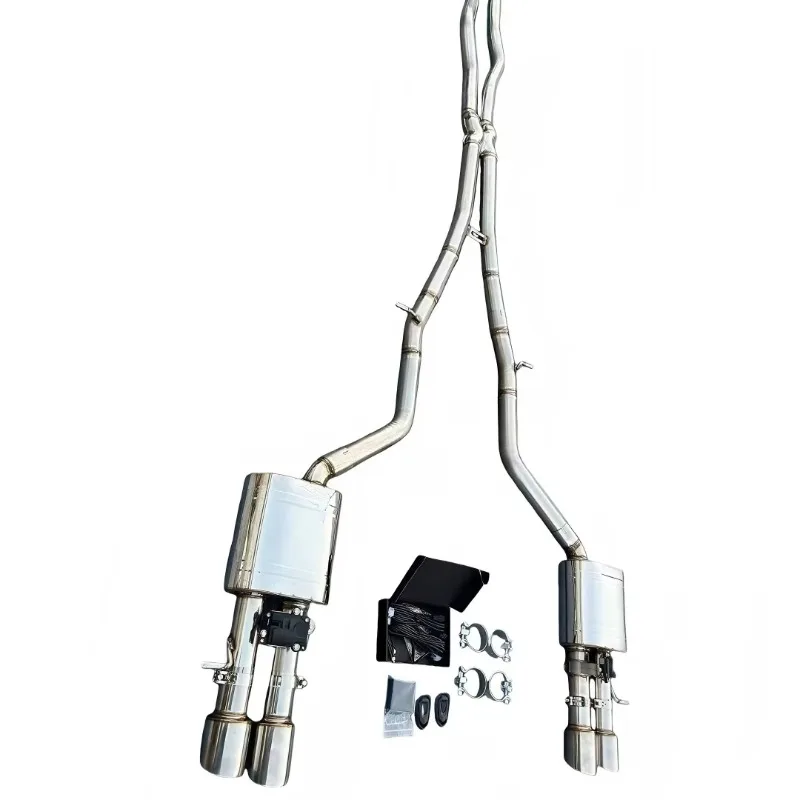 Performance Valve Exhaust Kit Fit D3 5.2L V10 2006-2010 Four Door Car, Full Electronic Valve Exhaust Pipe System t001