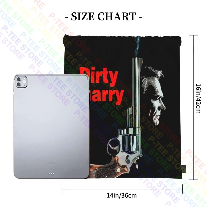 Dirty Harry Movie Drawstring Bags Gym Bag Gym Foldable Gym Tote Bag School Sport Bag