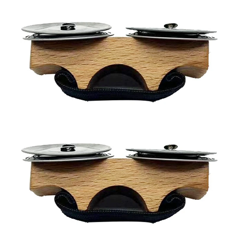 Campanas de dedo de Color madera, accesorios de percusión para Cajon, Djembe, tambor de canguro