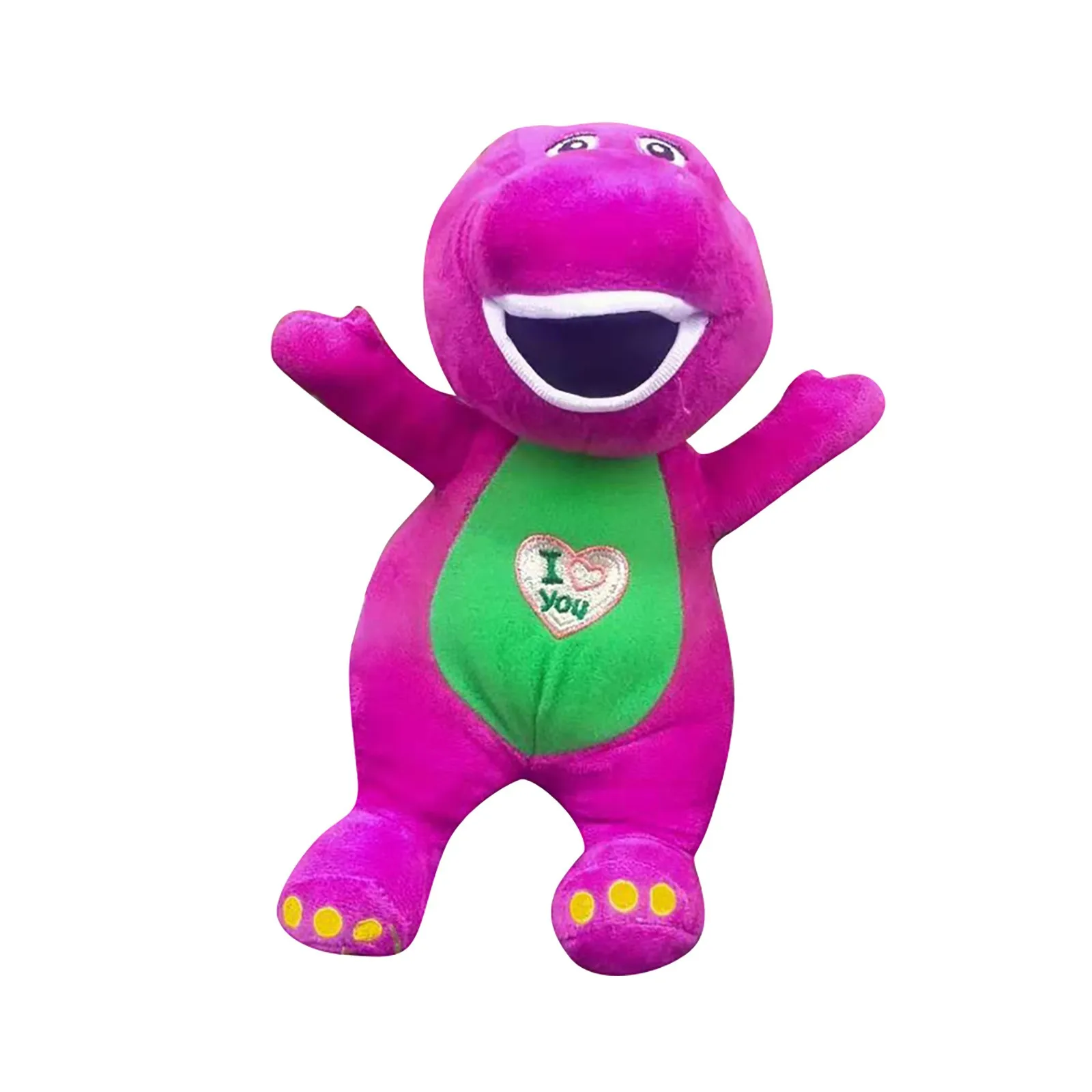Barney Cartoon Style Cartoon Doll Peluche Giocattolo per bambini adulti Dinosauro Peluche Bambola Ornamenti da comodino, Ornamenti per divano