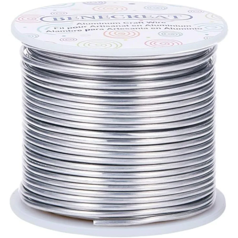 12 Gauge 100 Feet Tarnish Resistant Aluminum Wire Primary Color for Jewelry Beading Craft Sculpting Model Skeleton