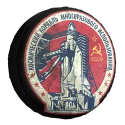 Custom CCCP Space Ship Spare Tire Cover for Jeep Pajero Car Wheel Protectors 14
