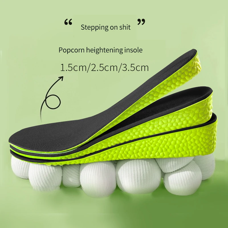 

1 пара новых удобных амортизирующих невидимых стельок из ЭВА для увеличения высоты для мужчин и женщин, уход за ногами