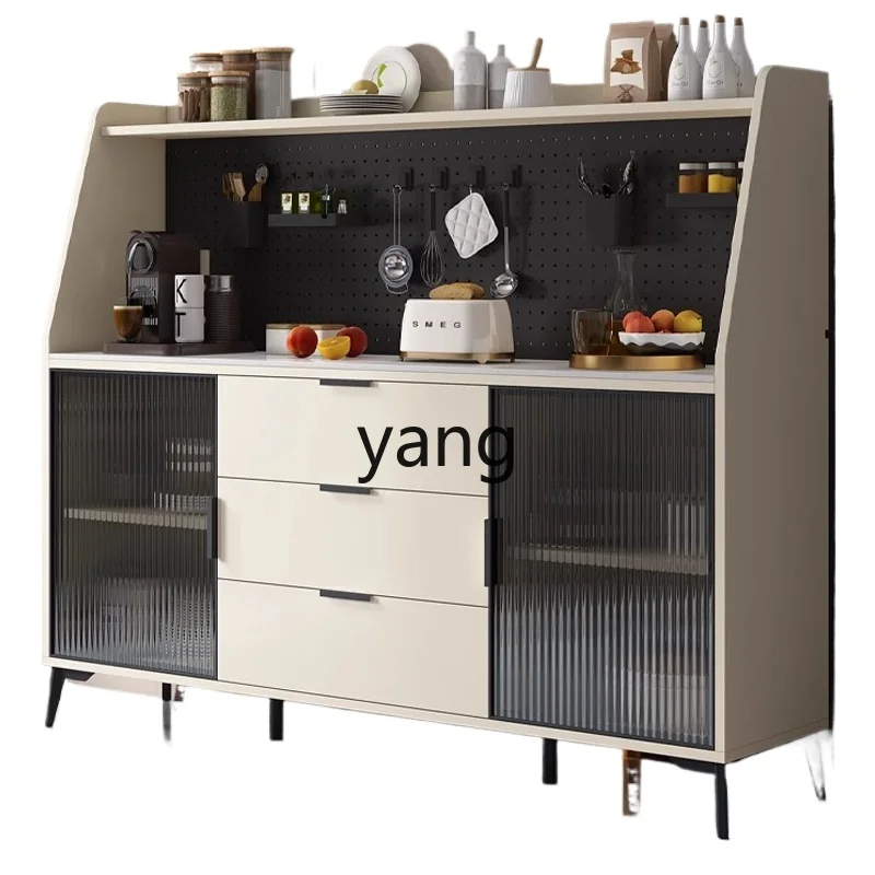 

LTT solid wood rock slab dining side cabinet integrated wall locker kitchen hole board
