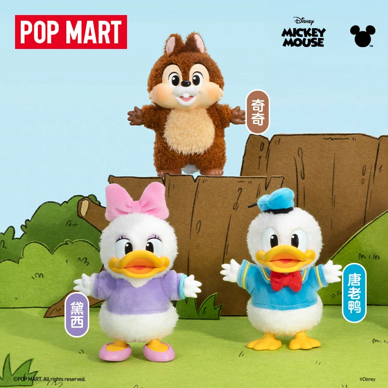 POP MART Mickey Family Cute Together Series Blind Box Schlüsselanhänger Kawaii Anime Figur Überraschung Mystery Dolls Sammlergeschenke