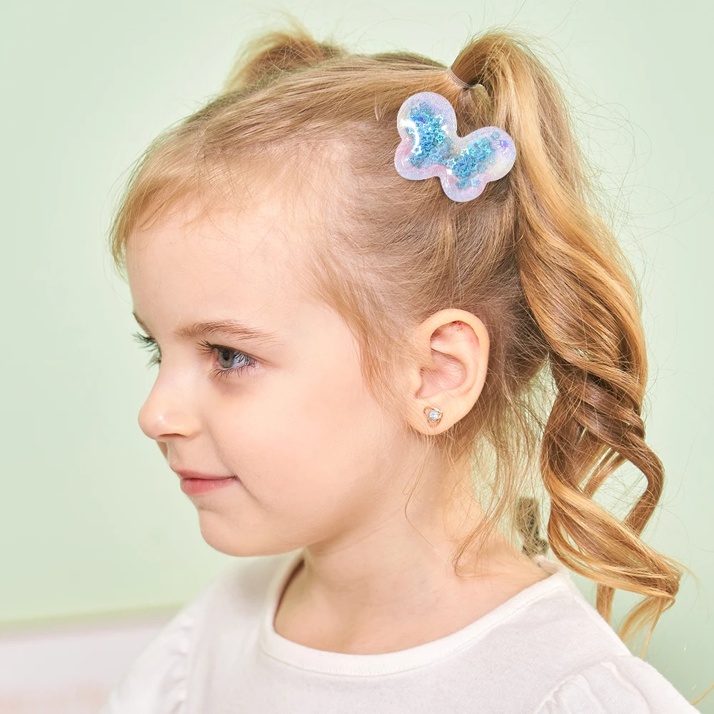 3pcs/set Children\'s Cartoon Hair Clip Set Rabbit Crown Flow Sofa Clip Sequin Butterfly Hairgripes Lovely Girls Hairpins Headwear