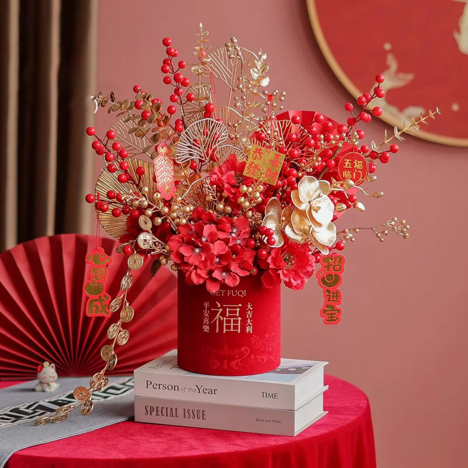 Factory Wholesale Luxury  Office Decor Flower For 2025 Vietnamese Tet Chinese Spring Festival Lunar New Year's Decor Flower