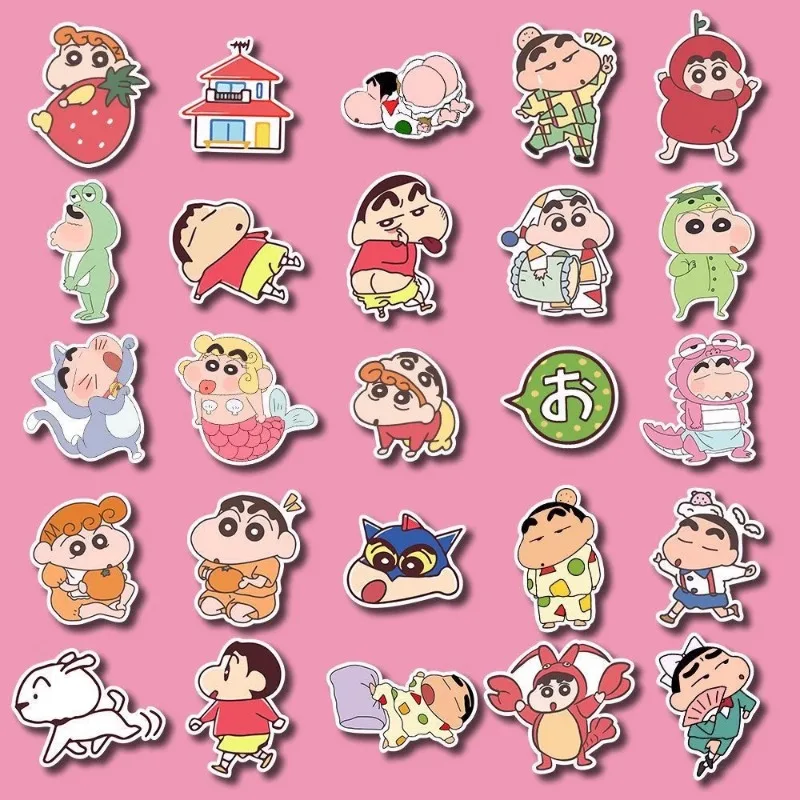 98 шт. Мультяшные милые стикеры Crayon Shin-chan, зеркальные наклейки, оптовая продажа