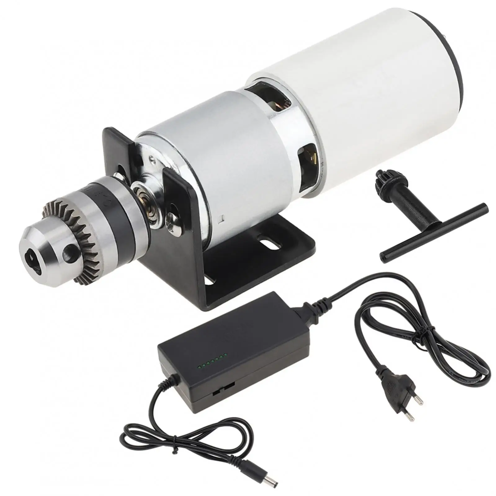 775 motor dc mesa broca 0.6 - 6mm b10 mandril de broca inversão positiva torno imprensa motor para fresadora com adaptador de energia