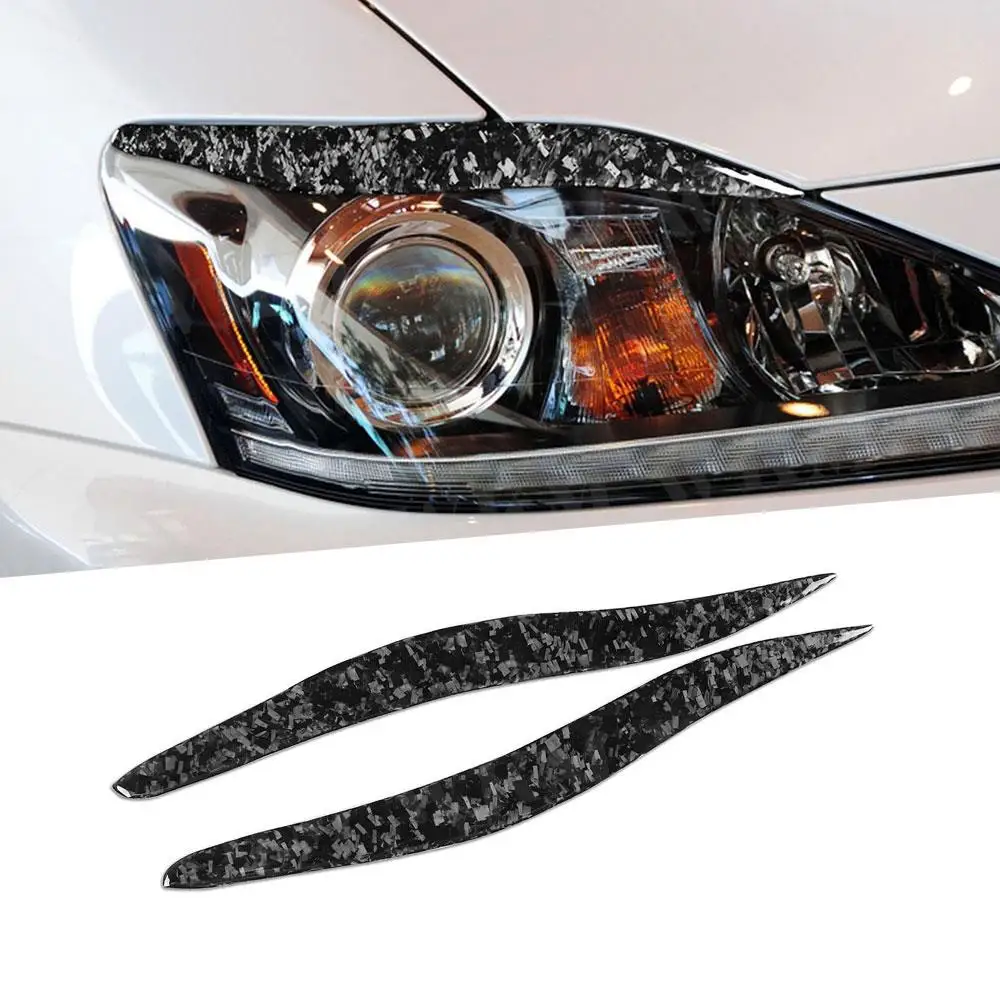 

2PCS/Set Front Lamp Eyebrow Headlight Covers Forged Carbon for Lexus IS250 300 2006-2012 Car Styling