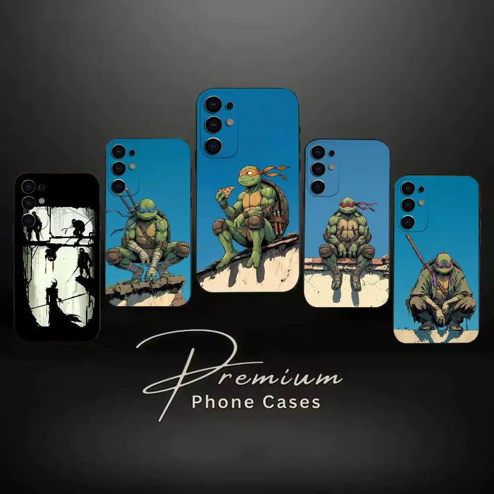 Ninja Justice Turtles Brave  Phone Case Black Soft Case For Samsung S24,S23,S21,S22,S24,S30,S20Ultra Plus