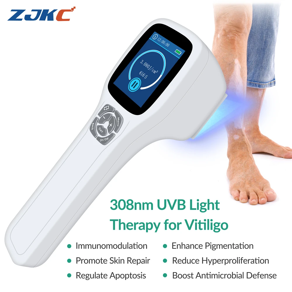 

ZJKC 64diodes Excimer Phototherapy Device 308nm UVB Light Treatment for Skin Disease Psoriasis Vitiligo Allergic Dermatitis