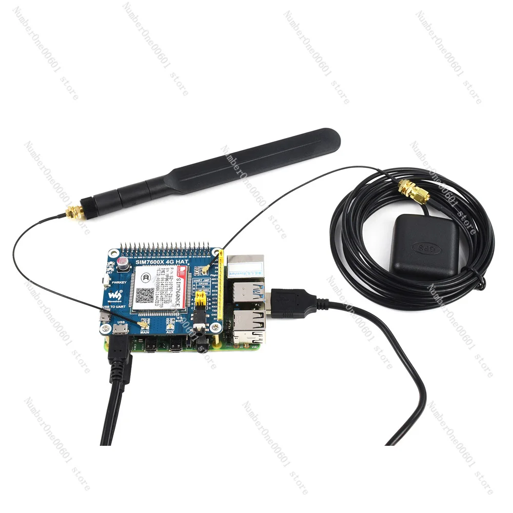 SIM7600A-H SIM7600E-H SIM7600G-H SIM7600CE-H SIM7600SA-H 4G HAT GSM / GPRS / GNSS HAT for Raspberry Pi, LTE CAT4 SIM7600