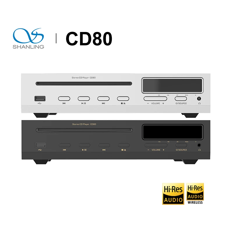 

SHANLING CD80 MQA CD Player ES9219MQ DAC chip Hi-Res Audio Phillips CD Drive Bluetooth Input Sanyo HD860 Laser