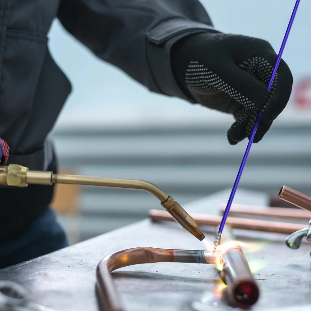 Mar.Brazing Rods 30 Sticks Flux Coated Bcup-5 Silver Solder Phos Copper Alloy Flat Welding For Air Conditioning Conditioners