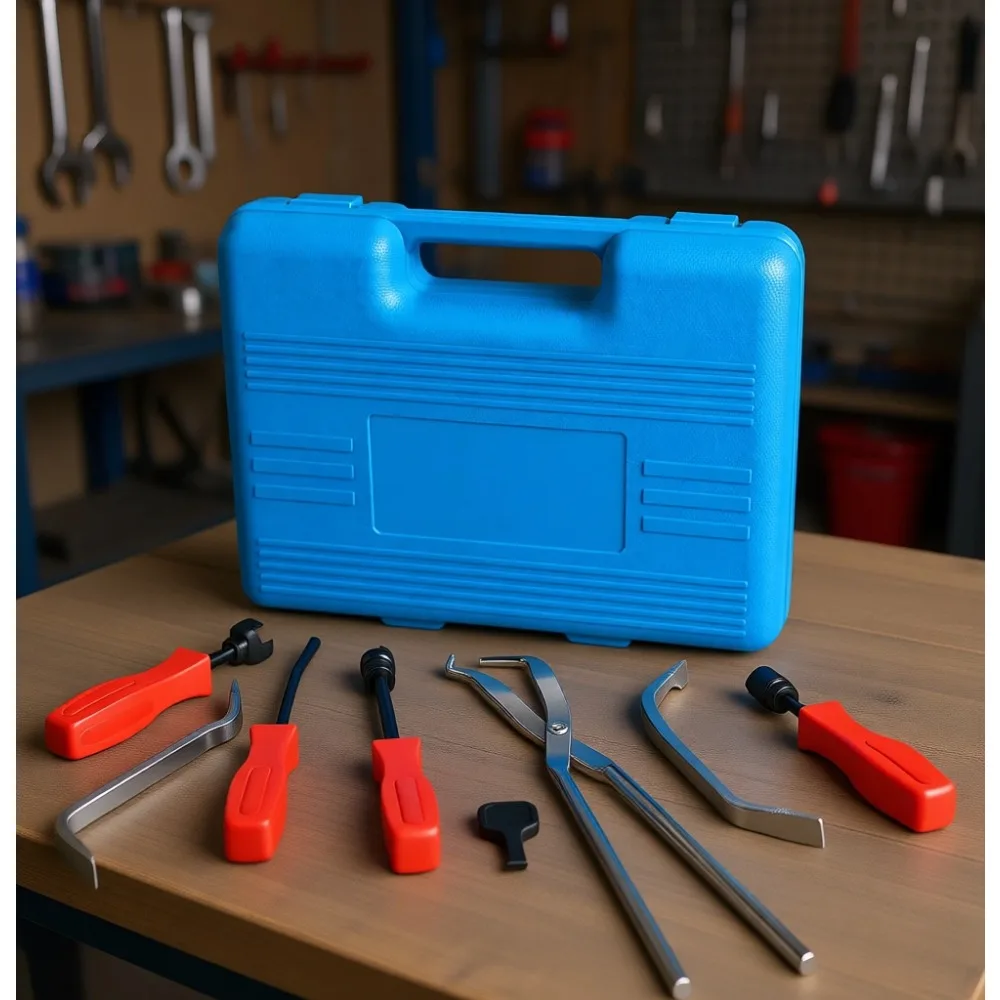 

8 Piece Brake Service Kit Spring Installer Remover Plier Set with Case