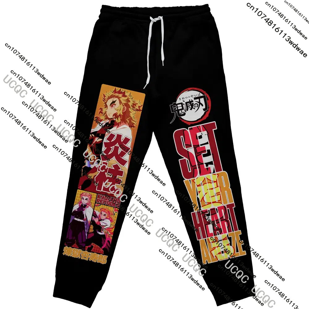 

ГОРЯЧАЯ ПРОДАЖА аниме Kyojuro Rengoku Demon Slayer брюки мужские комиксы выставка 3D принт повседневные беговые спортивные штаны для тренировок