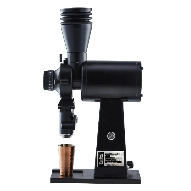 TLF 90mmコーヒーグラインダー フラットホイールバリマシン 調整可能な粉砕サイズ 電動コーヒーグラインダー