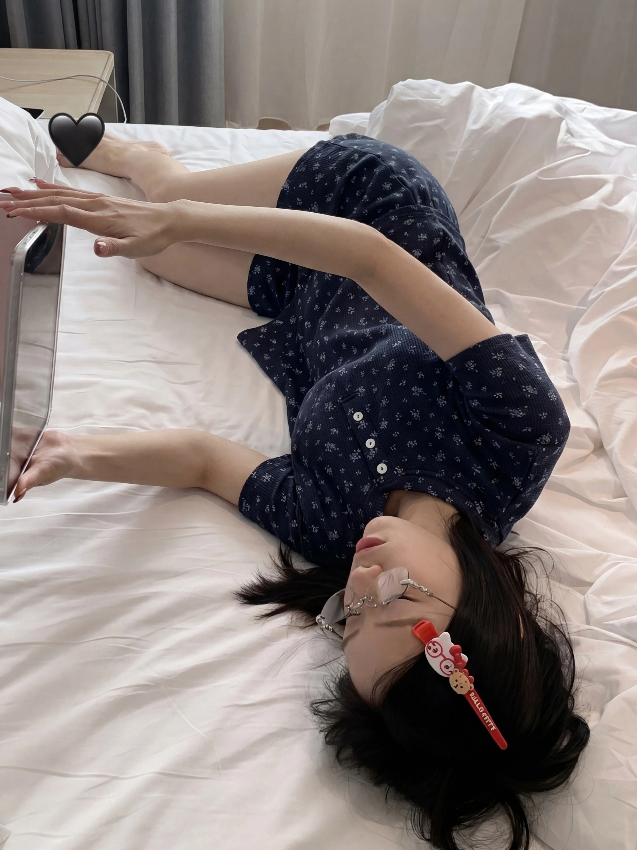 Korean Style Floral Print Short Sleeve Sleepwear Set Women's Summer Outfit Loose Fit Home Clothes plus Size Shorts And Pants 2
