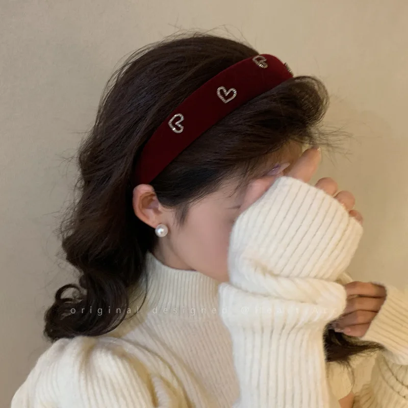 

Elegant Velvet Hairband Women Double Color Wide Headband Sweet Hair Accessories Autumn Winter Fashion